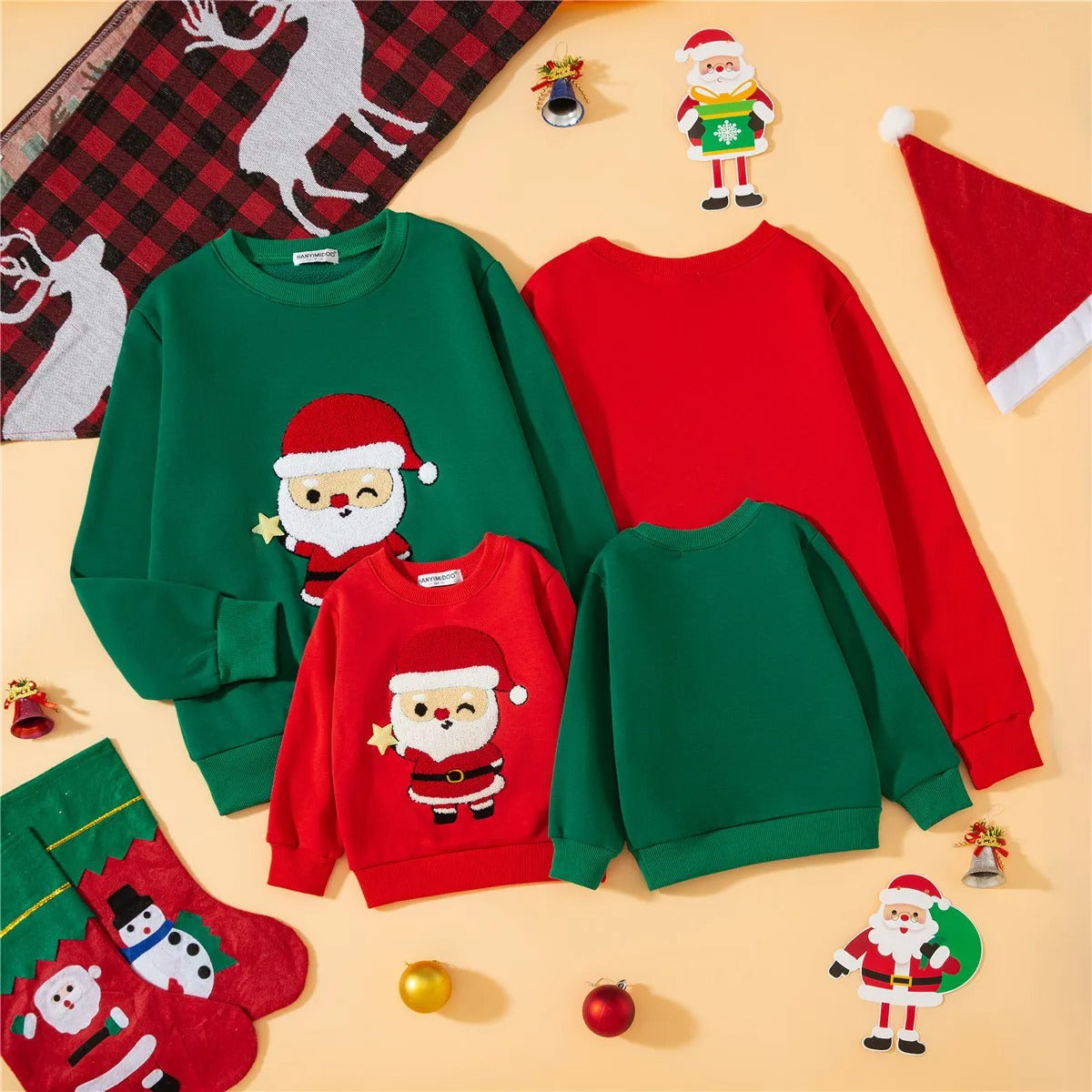 Felpe Coordinate con Babbo Natale - Piccoli Sensi™